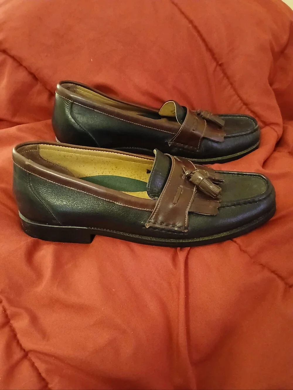 Borelli Wes Kilt 320019 Tassel Black Loafers Sz 11.5M (081226B)